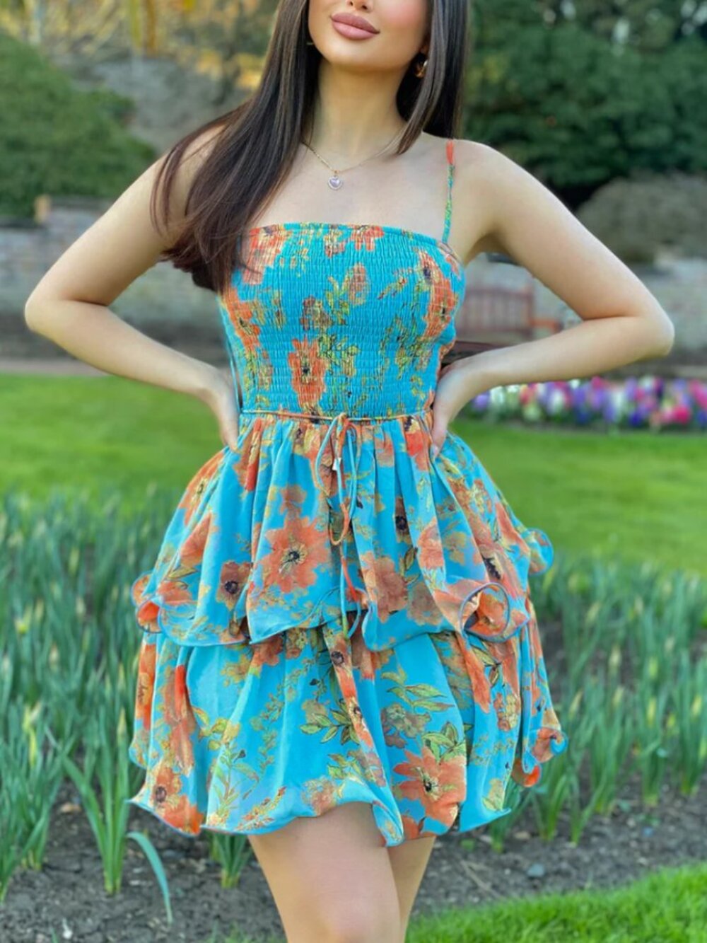 Mini Dress - Blue/combo